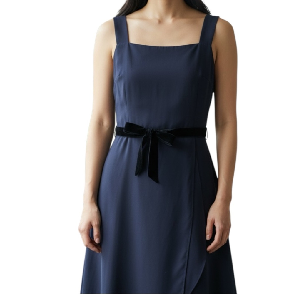 B Darlin Midnight Blue Maxi Dress with Belt